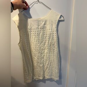 Trouve Cream Sleeveless Top